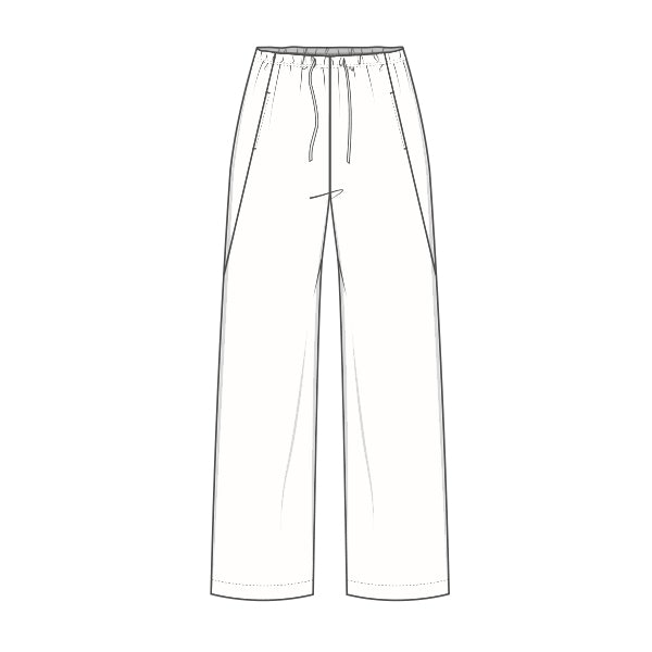 Långbyxa i ull med bomull invändigt - Midnight Blue Melange