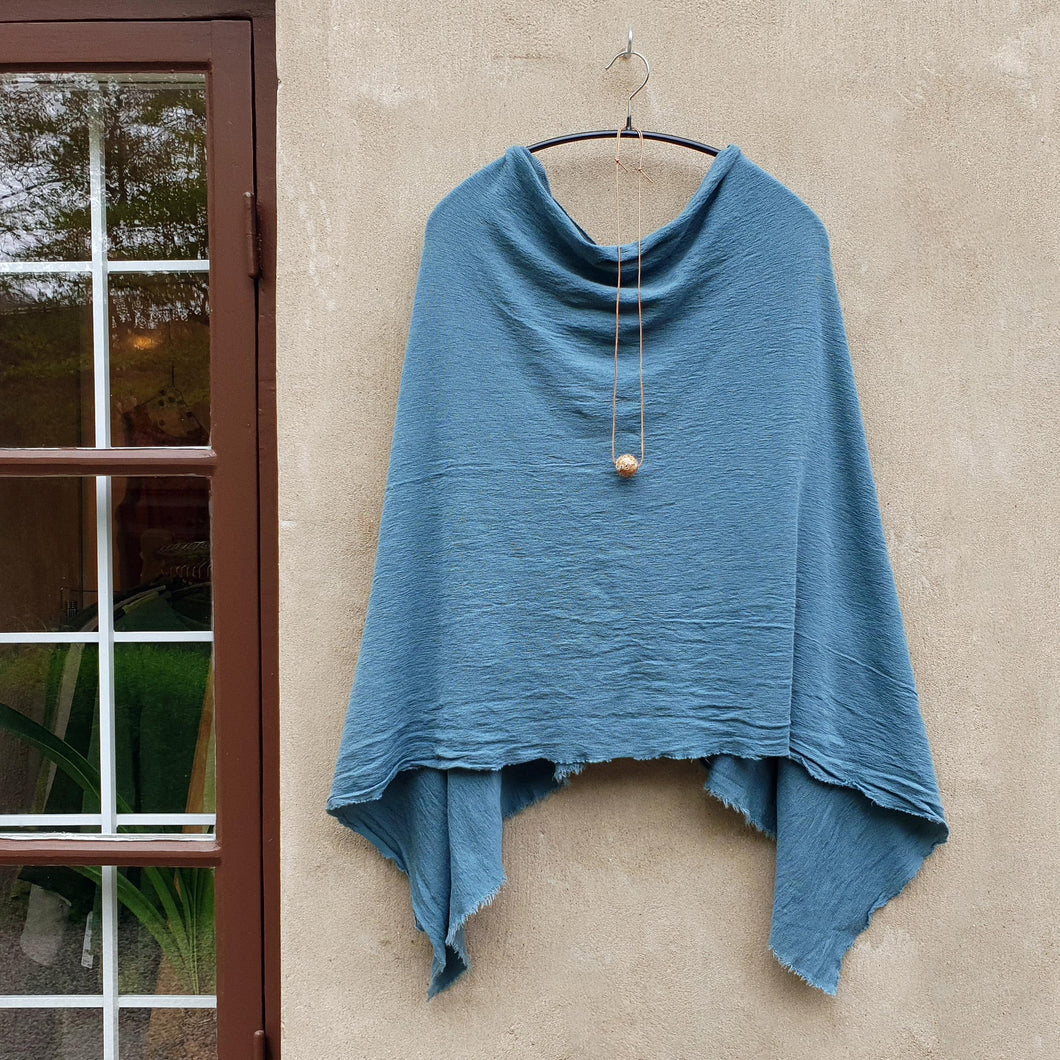 Poncho i merinoull, zink