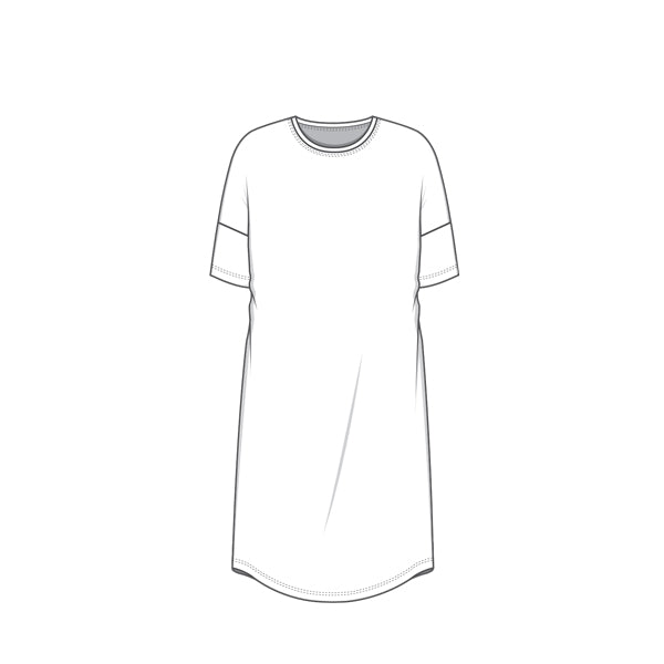 7305 Klänning – "Loose" med kort ärm