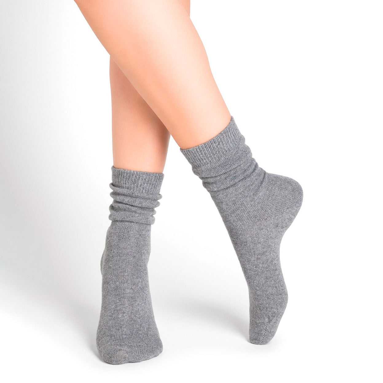 Ull- och kashmirstrumpa - GRÅ